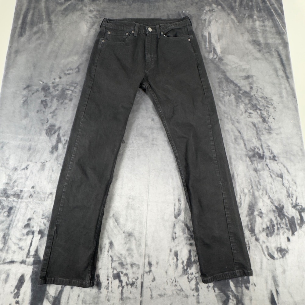 Levi's 505 Regular Fit Jeans Mens 32x32 Black Straight Leg Denim 00505-2342